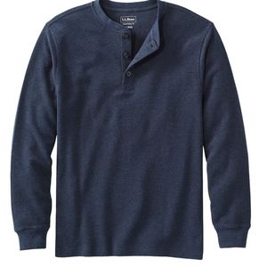 L.L. Bean Men's Unshrinkable Mini-Waffle Henley Size XL